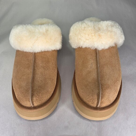 NWT UGG Women's Disquette Casual Slippers Regular 10 Chestnut - Picture 3 of 7